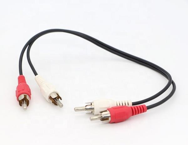 CUSTOM M 2M 3M TV Y Splitter 2 RCA Male to 2 RCA Male Audio Video Cable