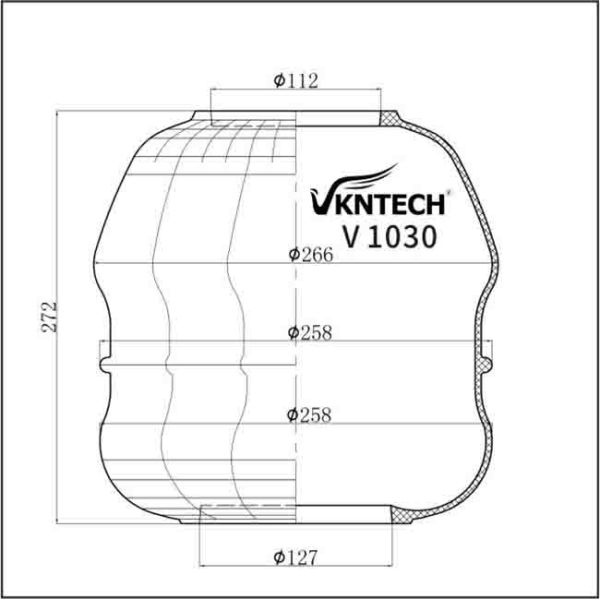 Европейская мембрана подвеса воздуха варочных мешков 49711-1030 HU3K кабины тележки
