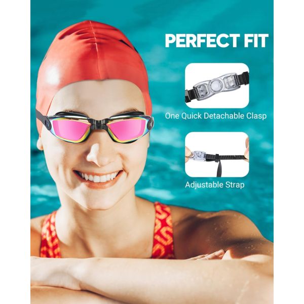 Custom OEM Anti-Fog Anti-UV HD Lens Swimming Goggles Professional Swimming Glasses
