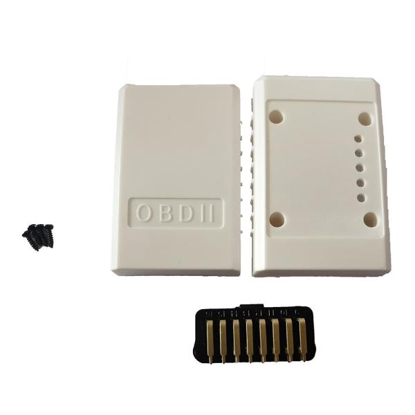 Bent Pin White OBD Cable Adapter , Practical Motorcycle OBD Adapter