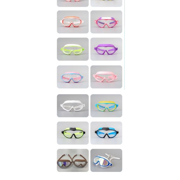 Children Swim Goggles PP Frame & Shatterproof PC Lens Waterproof Anti-fog Swimming Eyewear