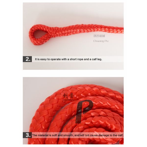 Estilingue obstétrico da vitela do equipamento para o extrator da vitela, corda de nylon da obstetrícia, comprimento de 1m, 2pcs/set