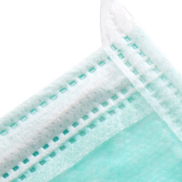 Haixin Health 3 Ply Custom Logo Adult Surgical FaceMask Ti on for Hospitals CE Medical Lacing Green Headband Masks Wholesale