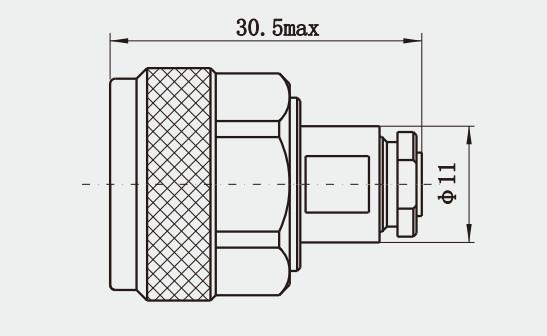 N Male Stainless Steel RF Coaxial Connector Solder Clamp Mount