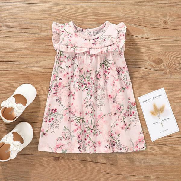 Summer Children'S Clothing Girls Full Printing Small Flower Children'S Dress
