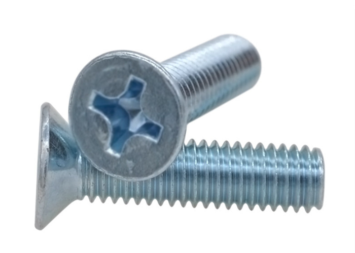M4 M16 Carbon steel Slotted Flat & CSK Head Machine Screw Class4.8 grade 8.8 Zinc plating