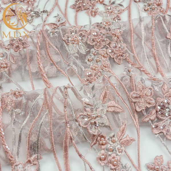 Превосходное ткани шнурка Applique отрезка руки полиэстера подгонянное для платья свадьбы