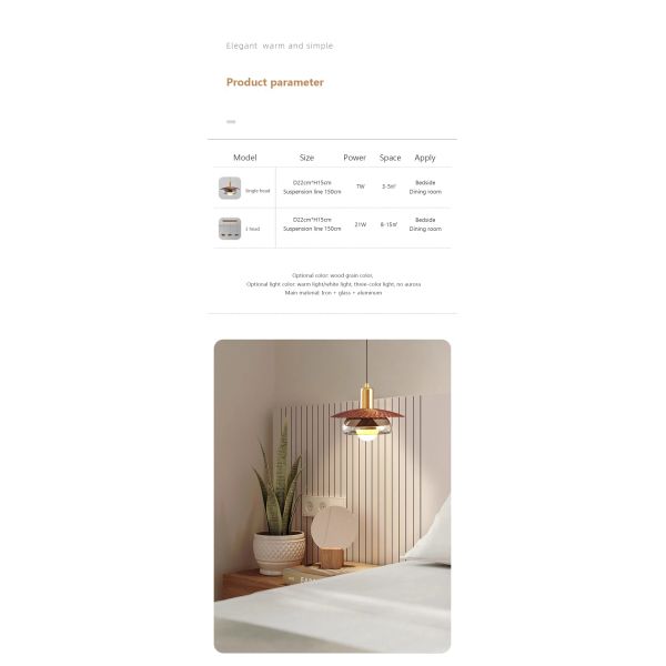 Glass Lampshade Bedroom Living Room Hanging Lights Vintage Led Glass Pendant Lamp Fixture (WH-VP-340)