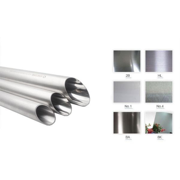 8K Mirror Finish Stainless Steel Pipe Tube 201 2500mm 1D For Industry