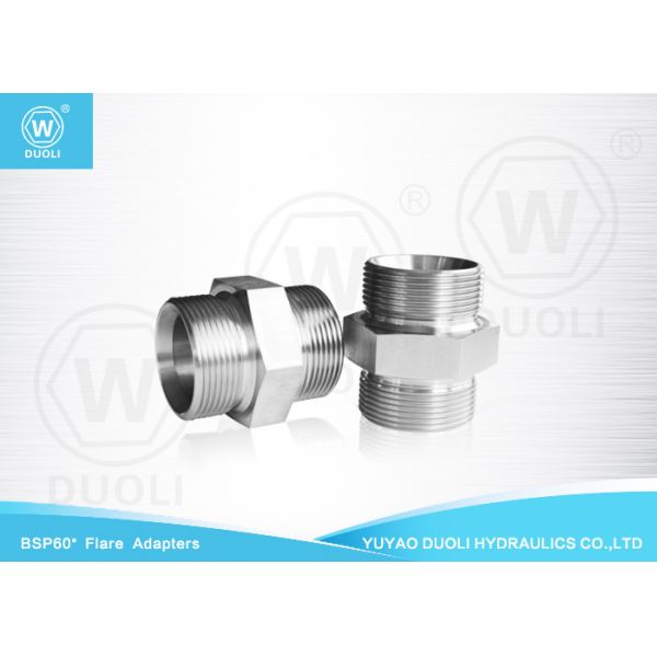 L'accouplement droit 60° de garnitures hydrauliques métriques de fusée de BSP a