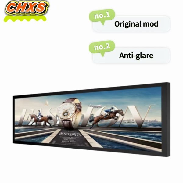 CH 24 25 Android  Commercial Shopping Mall Poster Stretched bar Lcd Digital Signage Advertising Display Screen for Business Shop