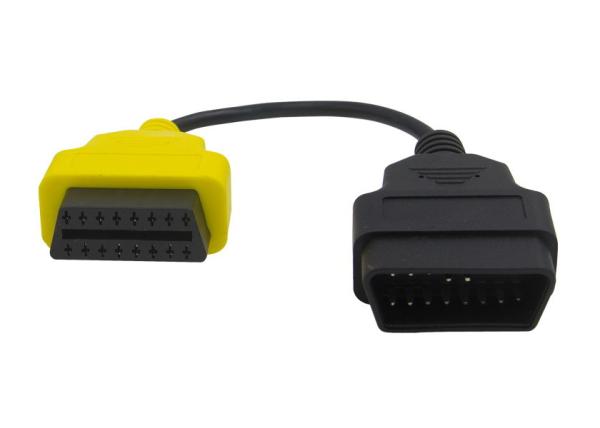 OBD2 OBDII 16 Pin J1962 Yellow Male to Female Extension Round Cable