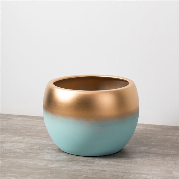 High Quality Wedding Decorative Ornaments Indoor Succulent Plant Pots Round Porcelain Flower Pot Molds