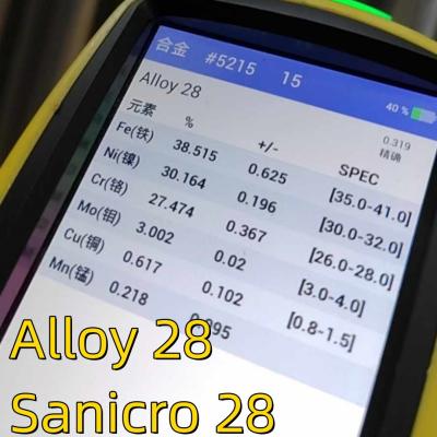 N08028/ASTM B 668/W. Nr. 1.4563/Alloy 28 Nickel Alloy Sanicro 28 Tubing For Chemical Processing Industry