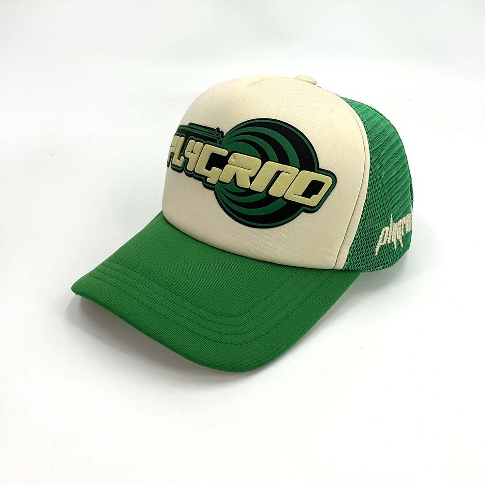 Puff Print Foam Mesh Trucker Caps Powder Puff Printing Personalized Cap