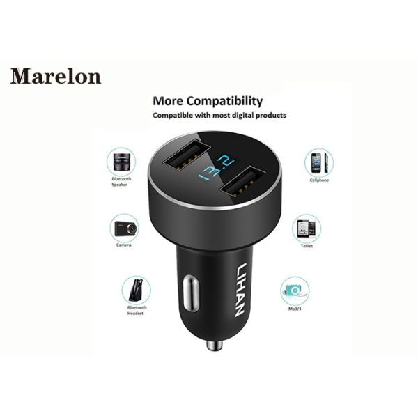 Intelligent Android Car Charger / Iphone Car Adapter Against Short Circuiting