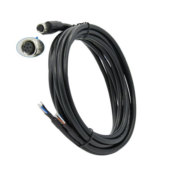Cable connecteur imperméable masculin femelle de goupilles de la découpeuse du capteur IP68 M12 Y 3 - 12