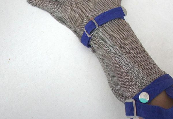 SS-02 19mm length industrial labor gloves slaughterhouse stab-resistant stainless steel mesh gloves