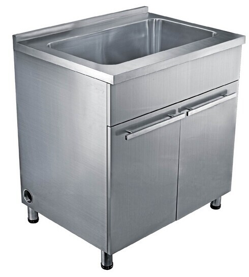 Подгонянная раковина нержавеющей стали шара коммерчески кухни одиночная с шкафом