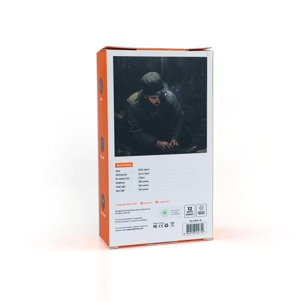 Fabrica personalizada Clip Led linterna de lámpara de encendido caja de embalaje Cabeza de la lámpara de papel cajas con inserción de papel para la luz doble