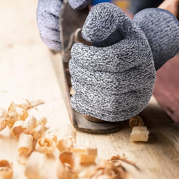 Wood Carving HPPE Level 5 Puncture Resistant Cut Proof Work Gloves  S