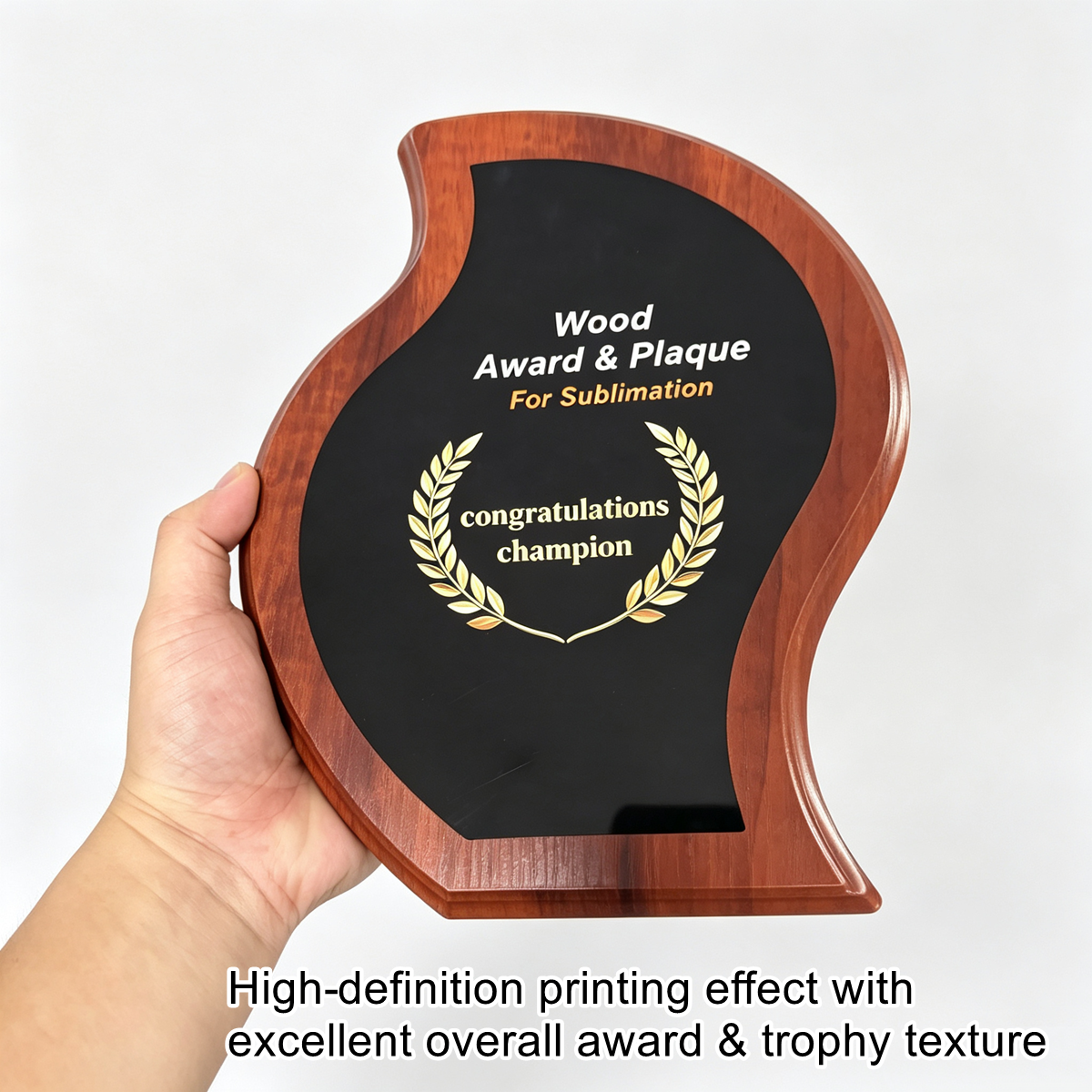 ZELOYAUT Multi Styles Sublimation Wood Medal Blanks, Wood Trophy Blanks for Printing MDF Award Frame Crafts&Gifts Custom