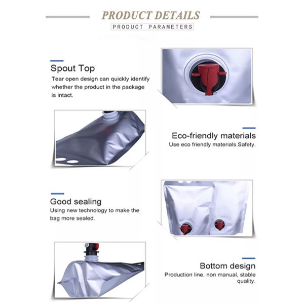 Сумка Bib качества еды портативная в мешке Spout алюминиевой фольги коробки с красными краном/Spigot