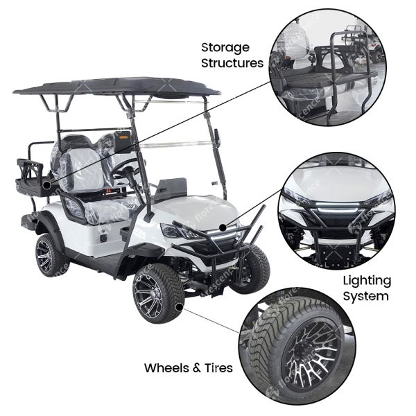 4-Seater Electric Golf Cart Long Range Utility Golf Buggy