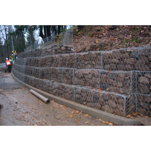 Stone Filled Flood Gabion Box Barrier Anti Rust with 2*1*1m