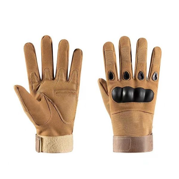 Full Finger Combat Tactical Gloves Khaki Outdoor Hiking Sport Hunting Training Cycling