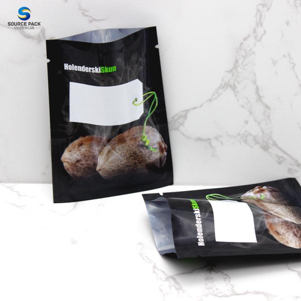 Plastic Custom Weed Packaging Heat Sealing Smell Proof Zipper