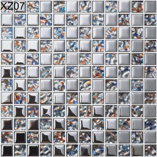 Durable and Decorative Luxury Glass and Metal Wall Swimming Pool Mosaics For Rebuilding and Renovation