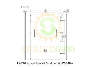 525W Quadro de liga de alumínio anodizado Painéis de silício monocristalino para instalações solares