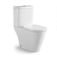Toilet en porcelaine sanitaire à chasse d'eau, salle de bain, sans bride, siphon P, deux pièces