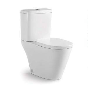 Sanitary Ware Water Closet Washdown Ceramic Bathroom Rimless P Trap Two Piece Toilet