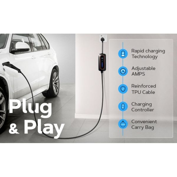 IEC62196-2 7kW Type 1 EV Charger SAE J1772 Electric Car Portable Charger