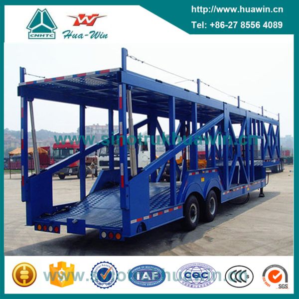 2 Axle Hauling Semi Trailer Car Hauling Trailer Carrier Semi Trailer for Sale