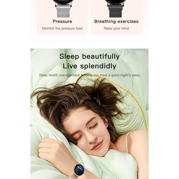 2026 New Smartwatch Woman 1.32inch AMOLED Screen Flashlight for lady use