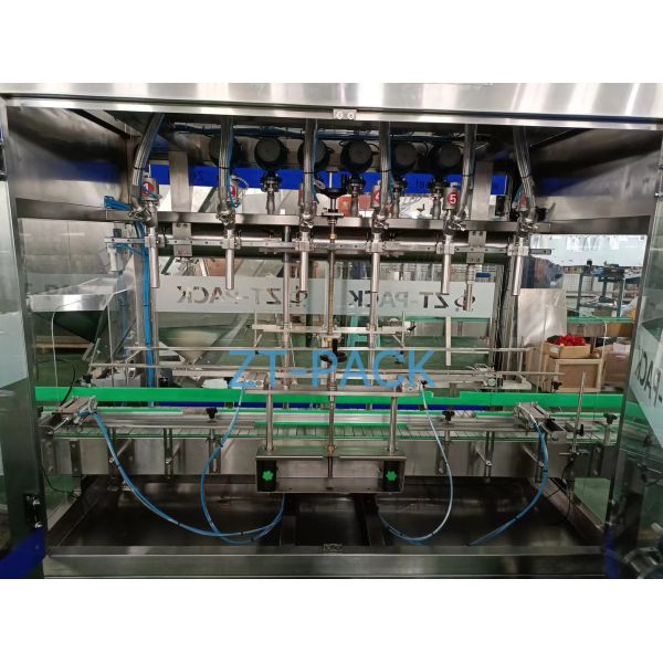 Automatic PET HDPE Bottle Filling Packing Machine For Cookie Oil Vegetable Oil