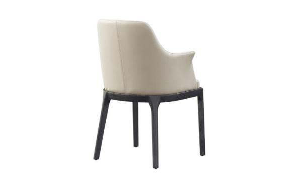 FlexiEdge Armrest Side PU Leather Italian Style Dining Chairs