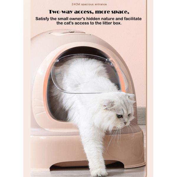 Automatic Cleaning Plastic Cat Litter Box for Multiple Feline Friends