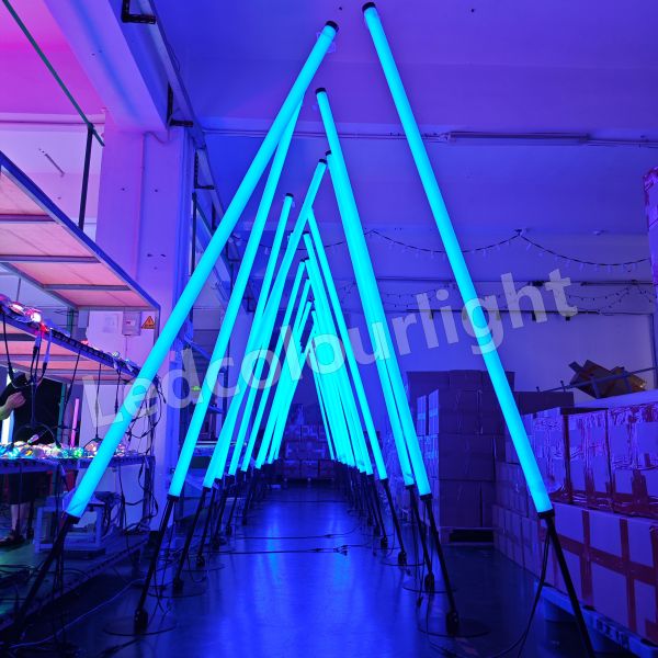 DMX Stage Lighting LED 3D Tube Lights RGB Pixel Floor Standing LED Tube Light