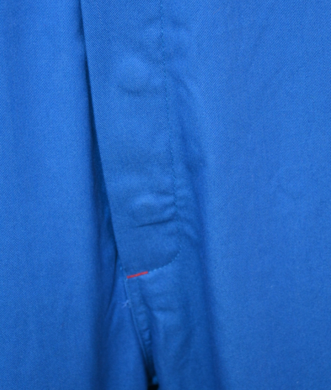 65% Polyester 35% Cotton Twill Mens Work Coveralls Mid Blue Raglan Sleeve