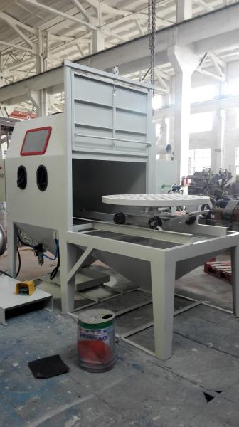 Cart Turntable Type Industrial Sand Blasting Machine 0.75kW Motor Power