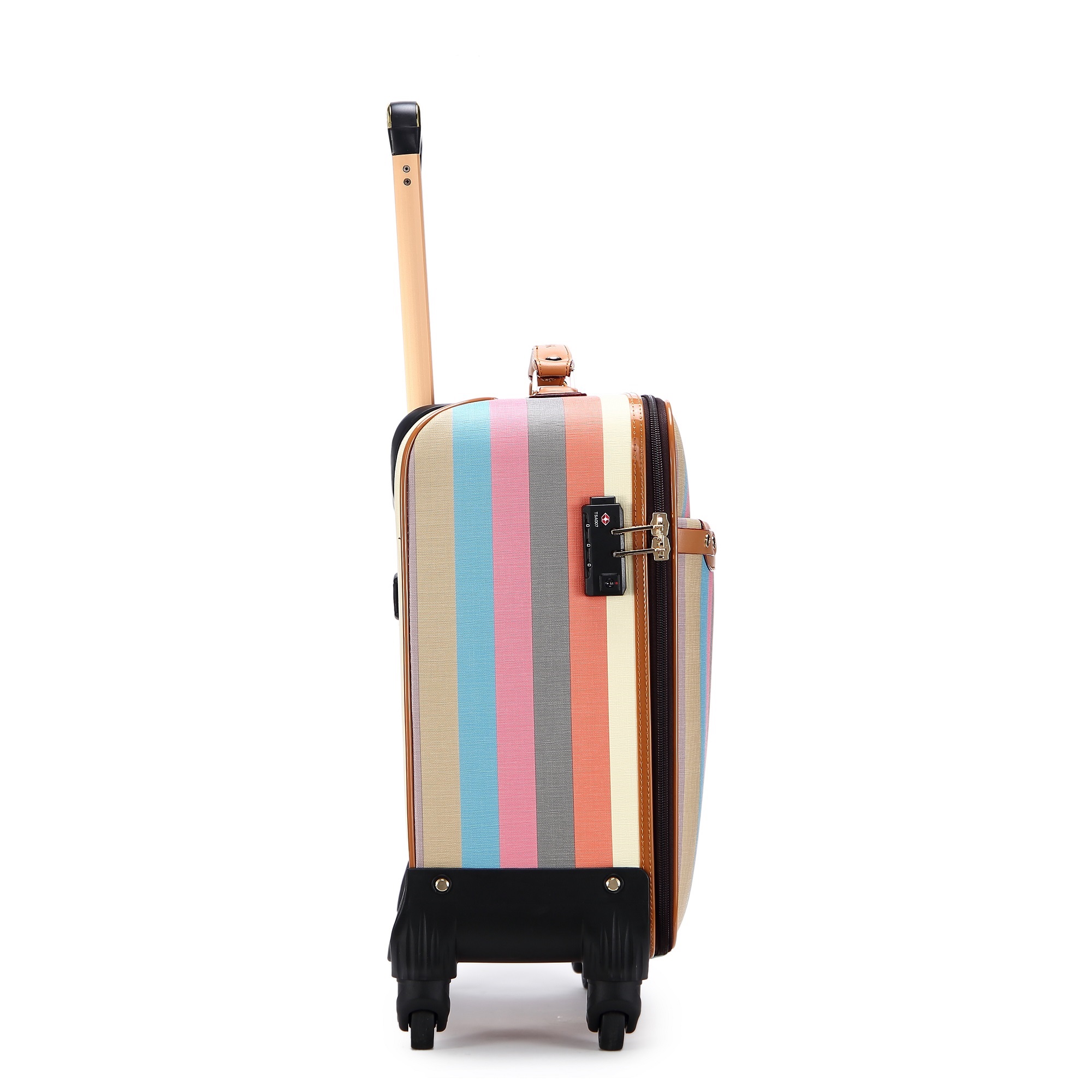 2 Piece Business Travel Luggage Set Leather Carry-On Suitcases with Spinner Caster Boarding Case for Meetings
