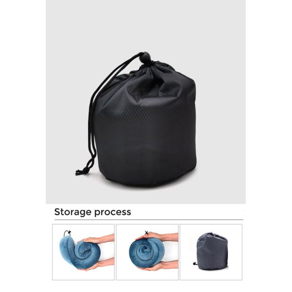 PORTABLE U-shaped Travel Neck Pillow with Hood Breathable High Density Neck Cushion