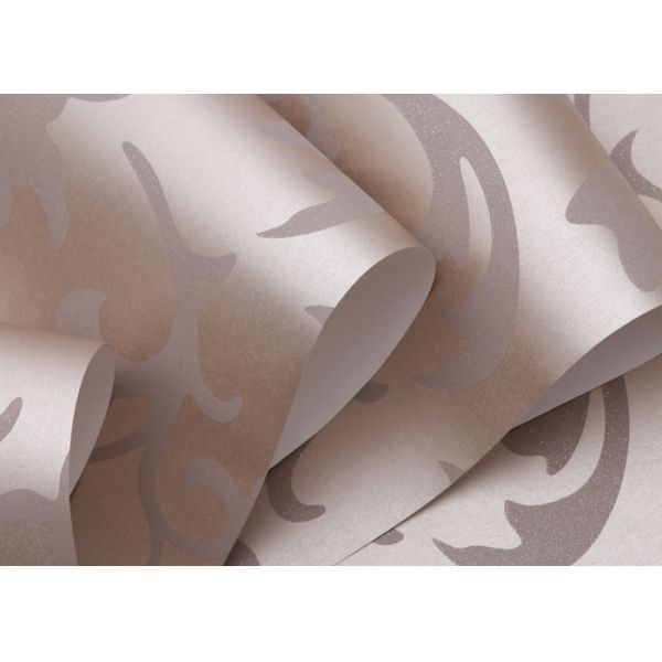 Elegant Non - woven Modern Removable Wallpaper  / Leaf Pattern Wallpaper