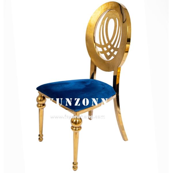 Wholesale Customized Gold Stainless Steel Globe Back Wedding Hotel Chairs for Event Rental & Decorations