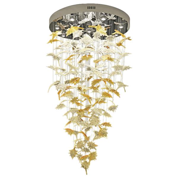 Art Designer Large Hotel Lobby Chandelier Maple Leaves Chandelier(WH-NC-96)