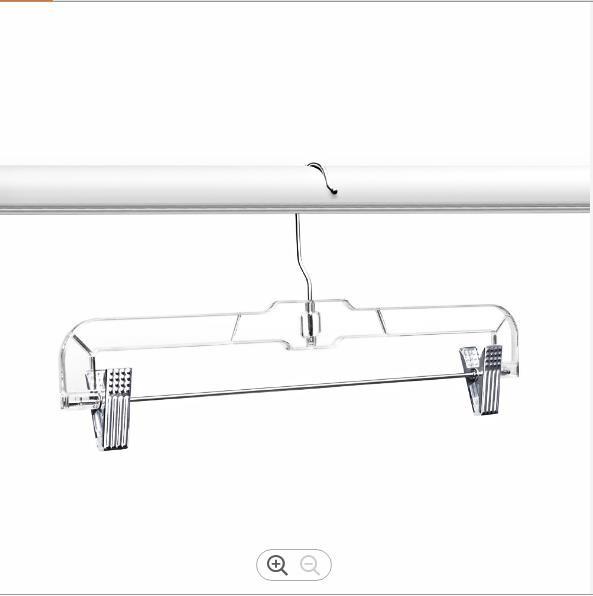 Thickening Metal Cloth Hanger  14 Inches Metal Pant Hangers With Clips